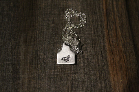 Horse on Ear Tag Necklace
