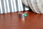 Eartag Initials Turquoise ring